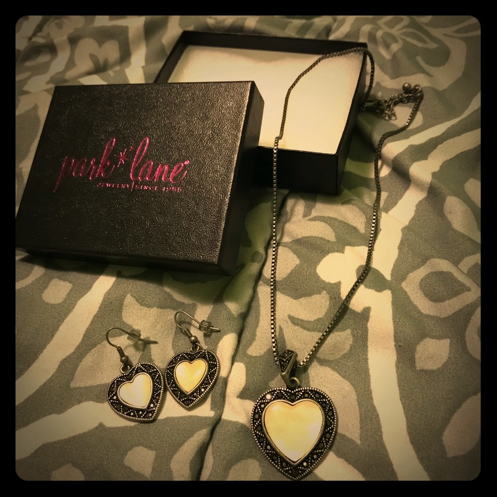 Park Lane Heart Necklace and Earrings